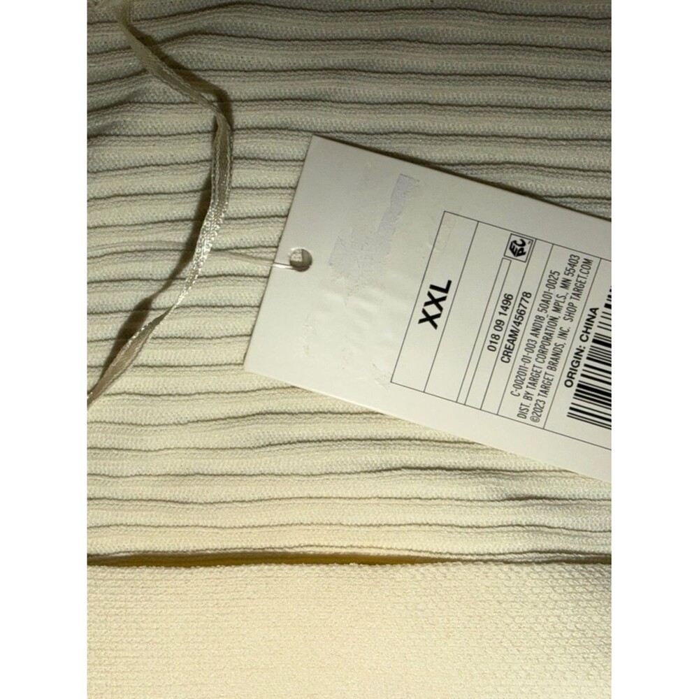 A New Day Ribbed Button Front Midi Sweater Dress Cream All Sizes NWT/NWOT - Picture 9 of 10